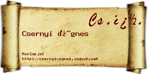 Csernyi Ágnes névjegykártya